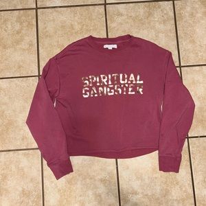 SG Varsity Mazzy Cropped Pullover Sweatshirt